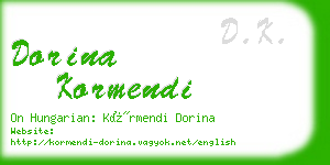 dorina kormendi business card